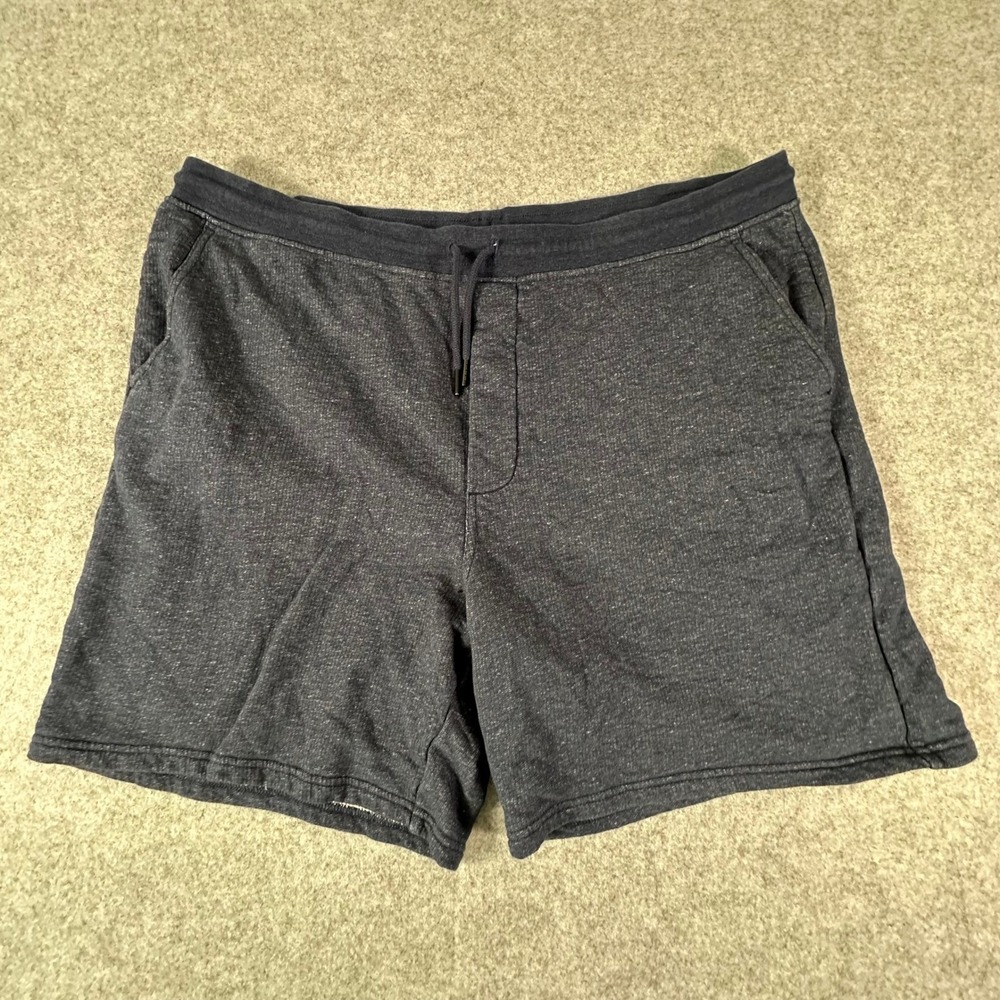 Patagonia Mahnya Fleece Shorts XXL Navy Blue Mens Organic Cotton Sweat Shorts